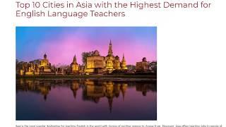 Top 10 Cities in Asia with the Highest Demand for English Language Teachers | ITTT TEFL BLOG