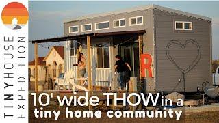 Woman's Eclectic 10' Wide Tiny House in Tiny Home Community