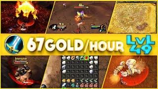 Classic WoW - 67 Gold/Hour at LVL 49 - 1 Hour with Frost.
