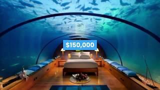 Top Ten Most Expensive Hotels in the World! - Underwater Hotel Room!!