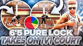 I BROUGHT MY 6'5 PURE LOCK TO THE 1V1 COURT... YOU WON’T BELIEVE THIS BUILD!