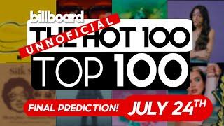 Final Predictions! Billboard Hot 100 Top Singles This Week (July 24th, 2021) Countdown