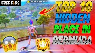TOP 10 HIDDEN PLACE IN FREE FIRE IN BERMUDA 2021 | RANK PUSH TIPS AND TRICKS IN FREE FIRE 2021