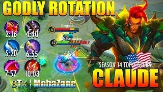 Fast Farm?! Out of Control?! Perfect Timing?! | ʙTᴋ | MobaZane Top 1 Global Claude Season 14 ~ MLBB