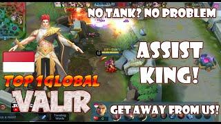 No Tank No Problem With This Valir Support | Top 1 Global Valir Gameplay 2020 By GIJA | ML Gameplay