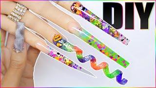 MODELONES SPOOKY SPIRAL Nails DIY EXTRA AF Glitter Watch Me Work HALLOWEEN 2020