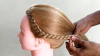 EASY BRAID WITH BUN HAIRSTYLE HAIRSTYLE FOR GIRLS  FUNCTION & PARTY