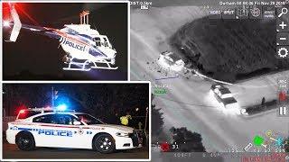 Police Helicopter Tracking Down Carjacking Suspect