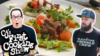 Sam the Cooking Guy's Carne Asada Tacos | CJ's First Cooking Show | Blackstone Griddles