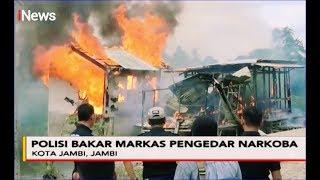 Aksi Polisi Bakar Markas Pengedar Narkoba di Kota Jambi - Police Line 04/03