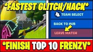 Place TOP 10 After Landing at FRENZY FARM (GLITCH - FASTEST WAY) - Fortnite Season 2 Challenges