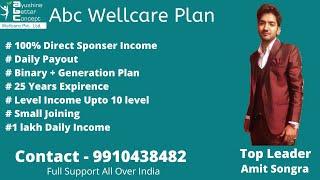 ABC Wellcare Plan By Top leader Amit Songra - 9910438482# Full Support All Over India