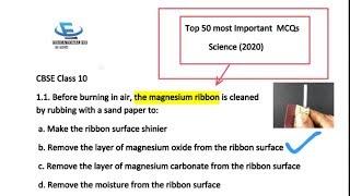 Top Most 50 questions science class 10th 4th march paper 2020 leak