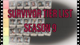 Identity V Survivor Tier List! BEST AND WORST! (TOP Player) SEASON 9