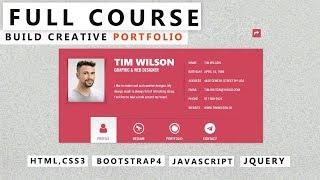 How to Make Creative Portfolio Design using HTML & CSS - Full Course