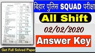 Bihar Police Mobile Squad  constable 2 February Answer Key