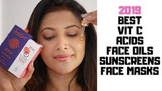 THE BEST SKINCARE 2019 - TOP VIT C, ACIDS, FACE OIL, SUNSCREEN, FACE MASKS | BEST OF BEAUTY INDIA