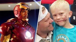 Great Movie Superheroes Surprise A Boy Who's Real Superhero