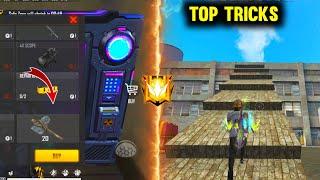 TOP 3 NEW TIPS AND TRICKS IN FREE FIRE | BEST SECRET PLACE TO RANK PUSHING - GARENA FREE FIRE