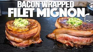 THE BEST FILET MIGNON I'VE EVER MADE (BACON WRAPPED W/ COMPOUND BUTTER!) | SAM THE COOKING GUY