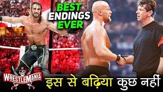 TOP 10 SHOCKING & GREATEST WrestleMania Endings Of All Time!! (HINDI)