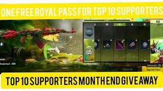 Month End top 10 Supporters Picking 1 Royal Pass Giveaway - Pubg mobile Live Telugu