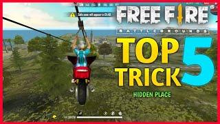 Top 5 New Tricks In free Fire //TREES Hidden Place 