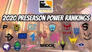 ATP'S Overwatch League 2020 Preseason Power Rankings