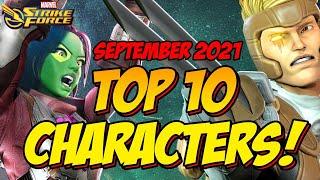 Top 10 FTP Characters in Marvel Strike Force September 2021 with T4 and Iso-8 Recommendations