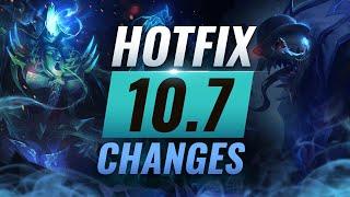 MASSIVE HOTFIX CHANGES: Fiddlesticks EMERGENCY Buffs in Patch 10.7 - League of Legends Season 10