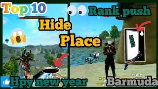 TOP 10 HIDE PLACE IN FREE FIRE BERMUDA MAP