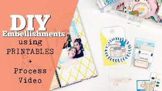 DIY (layered) Embellishments using printables