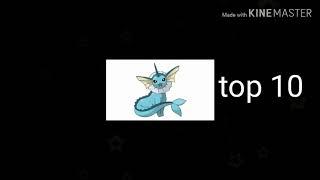 Pokemon top 10 water type pokemon