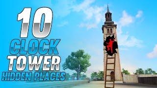 Top 10 Hiding Places in Clock Tower | Free Fire Rank Push Tips | Free Fire Clock Tower Hidden Places