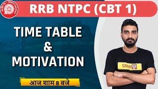 RRB NTPC (CBT 1) | TIME TABLE & MOTIVATION | अब आपको क्या करना है..? | By Vivek Sir