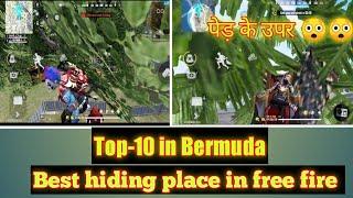 Top-10 best hiding place in Bermuda for Rank push Gold to Grandmaster In Free fire #Risingstarff