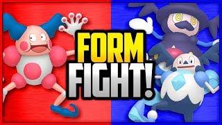 Mr.' Mime vs Galarian Mr. Mime and Mr. Rime | Pokémon Form Fight (Sword & Shield)