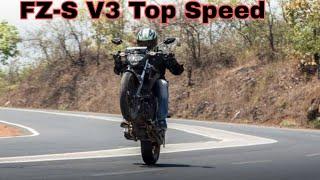 FZ-S V3 BS6 Top Speed 2021 1st service DONE || YAMAHA FZ-S V3 2021