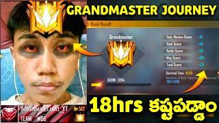 ROAD TO GRAND MASTER IN 18 HRS ! SEASON 20 - Munna Bhai Gaming - Free Fire Telugu - MBG ARMY #Heroic