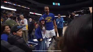 Stephen Curry Makes Time For Young Fan 