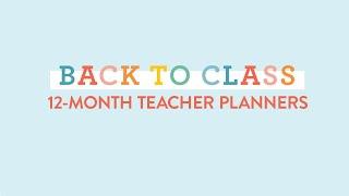 Back To Class - TEACHER planners!