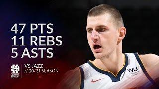 Nikola Jokic 47 pts 11 rebs 5 asts vs Jazz 20/21 season