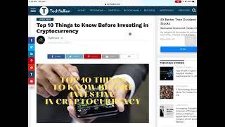 Top 10 Things to Know Before Investing in Cryptocurrency | INVESTING TO BECOME A MILLIONAIRE