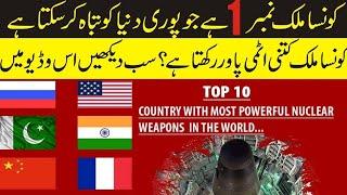 Comparison Top 10 NUCLEAR POWER Countries in the World 2020 | Atomic Bombs