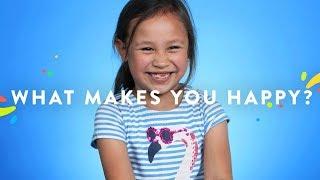 100 Kids Tell Us What Makes Them Happy | 100 Kids | HiHo Kids