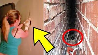 Woman Hammers Down Her Wall To Unravel The Source Of Weird Sounds Inside Her House