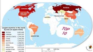 Top 10 largest Country// Worlds TOP Country by area