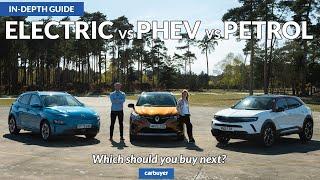 Electric vs plug-in hybrid vs petrol: which should you buy next?