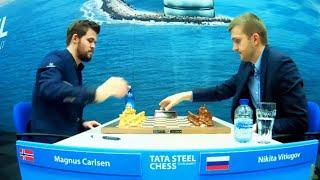 BIG WINNING!! Magnus Carlsen vs Nikita Vitiugov || Tata Steel Chess 2020 - R8