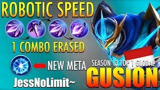 Cosmic Gleam using Robotic Hand Speed?! | Season 13 Top 1 Global Gusion By JessNoLimit~ ~ MLBB